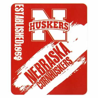 Nebraska Cornhuskers 50"x60" Painted Fleece Throw