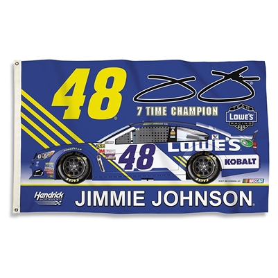 2017 Jimmie Johnson Lowes 3'x5' Double Sided Flag