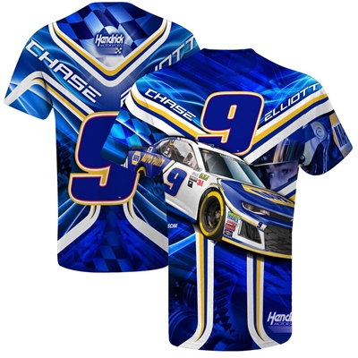Chase Elliott #9 Napa Prism Sublimated Dry Fit Adult T-Shirt - Size 2X